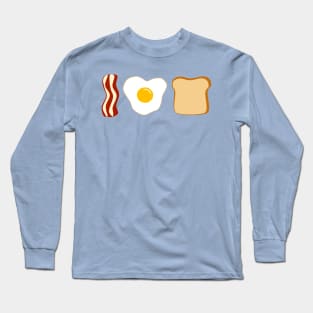 I Love Breakfast (blue background) Long Sleeve T-Shirt